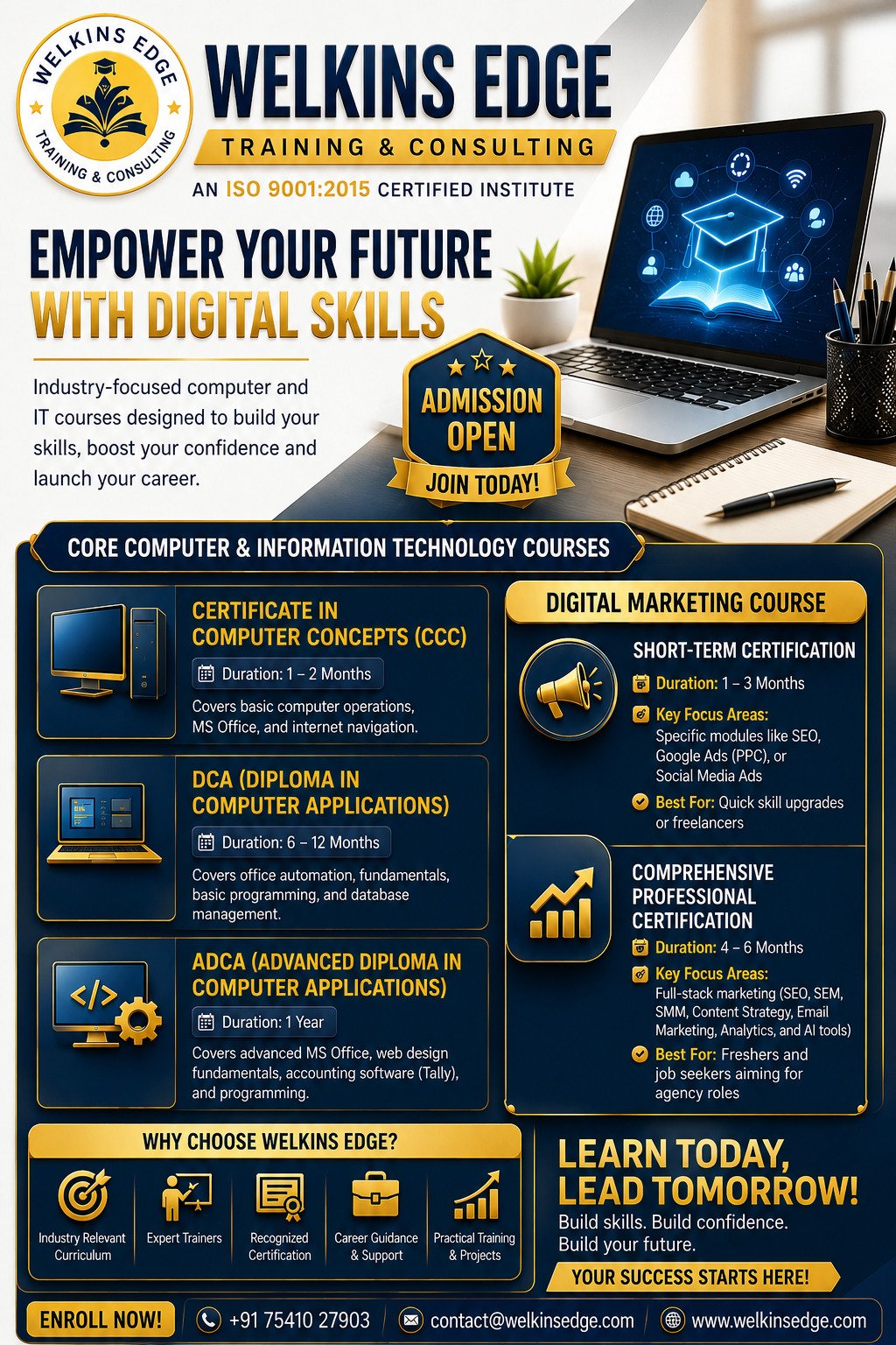 Welkins Edge Digital Skills – Admissions Open!