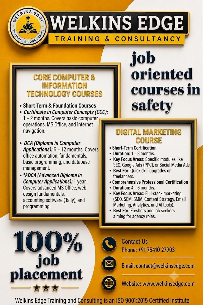 Ranchi's Leading IT & Safety Training Institute - Welkins Edge!